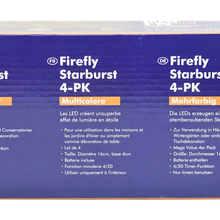 Eureka Lighting Firefly Starburst Multi- Colour Light 4pk