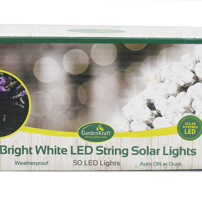 Garden Kraft Solar Lights 50 LED White