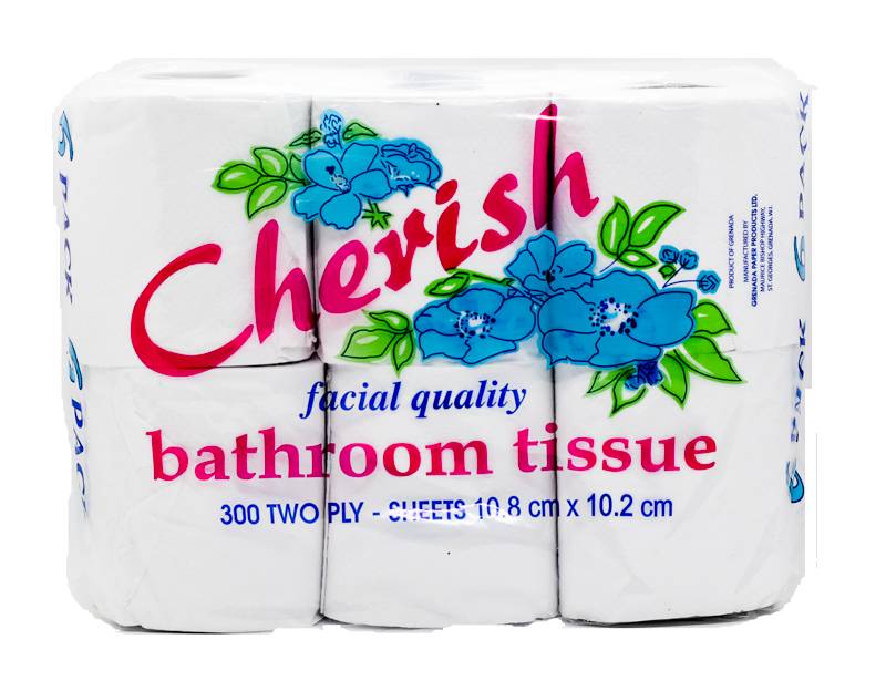 Cherish Bathroom Tissue 300 Two Ply-Sheets