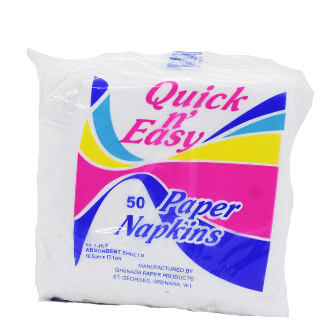 Quick & Easy Paper Napkin 42/50  1-ply sheets