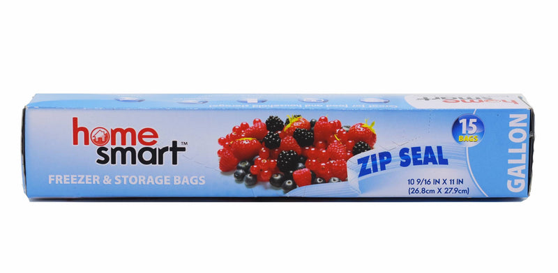 Home Smart Freezer & Storage Bags Ziplock Gallon