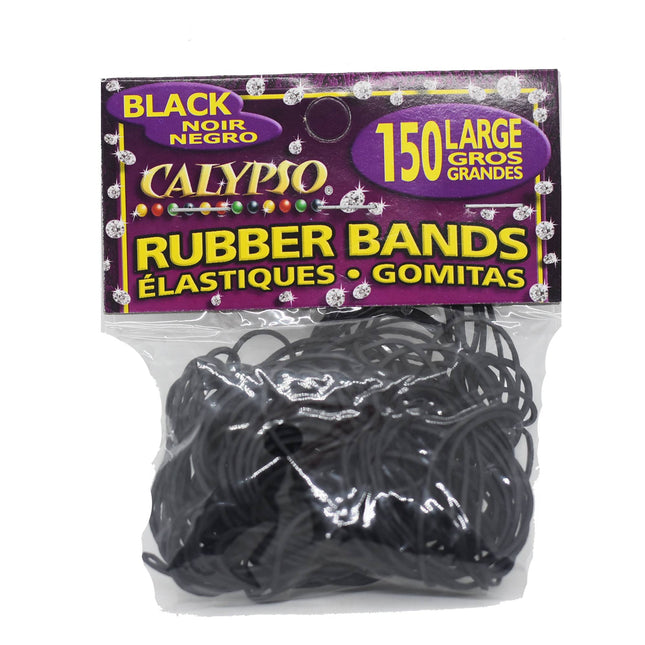 Calypso Black Rubber Bands Large 150's