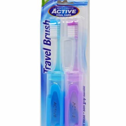 B/Formula Travel Brush Medium 2pk