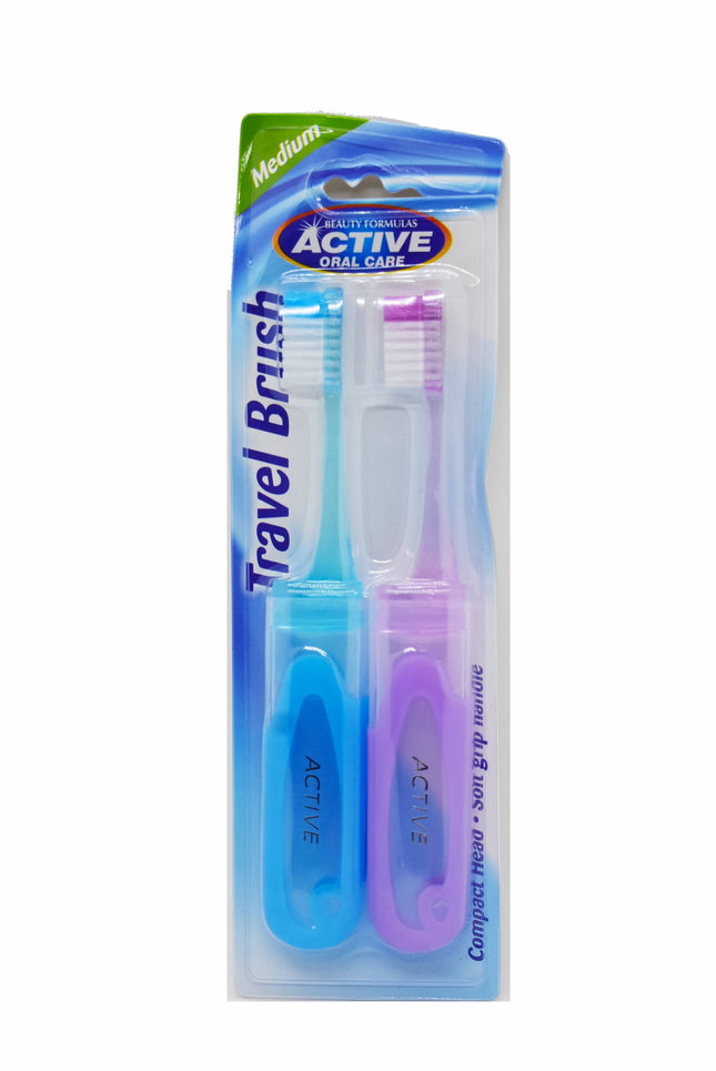 Beauty Formulas Travel Brush Medium 2pk