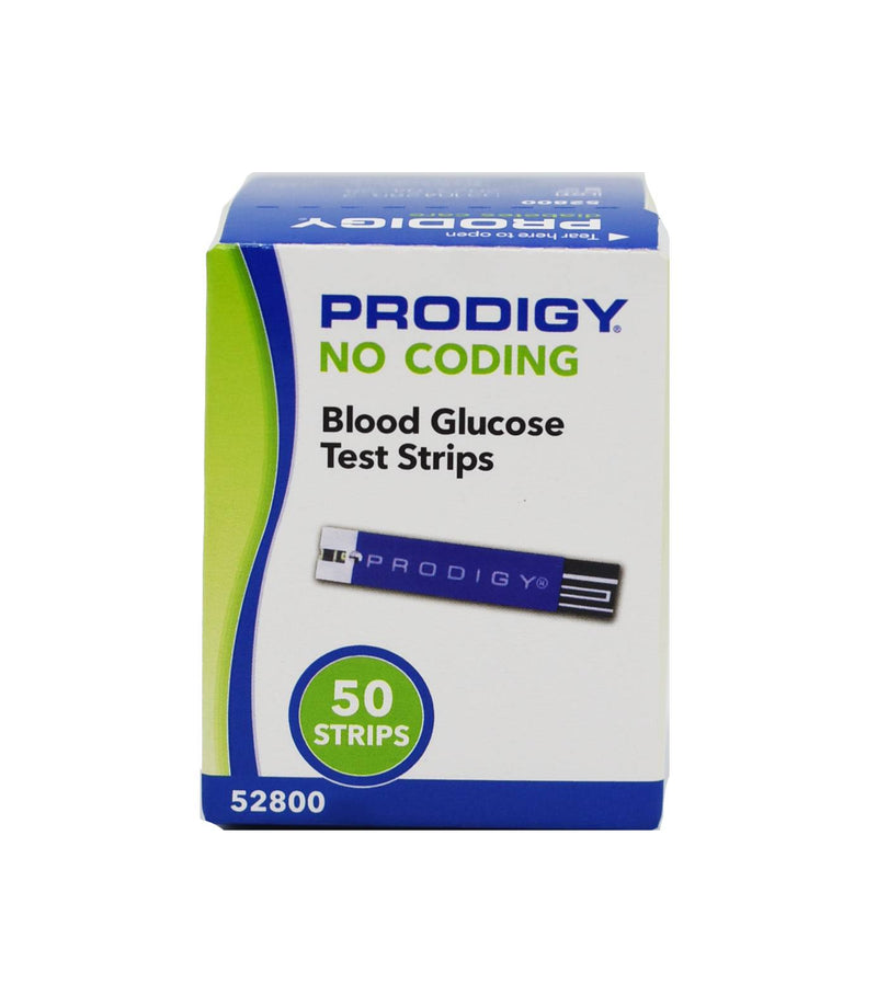 Prodigy No Coding Blood Glucose Test Strips 50s