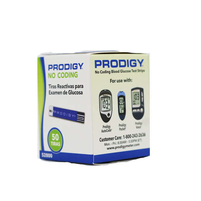 Prodigy No Coding Blood Glucose Test Strips 50s