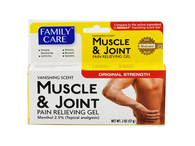 Family Care Muscle & Joint Vanishing Scent Gel 2oz