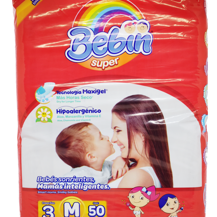 Bebin Diaper Super Medium Size 3 4/50pk