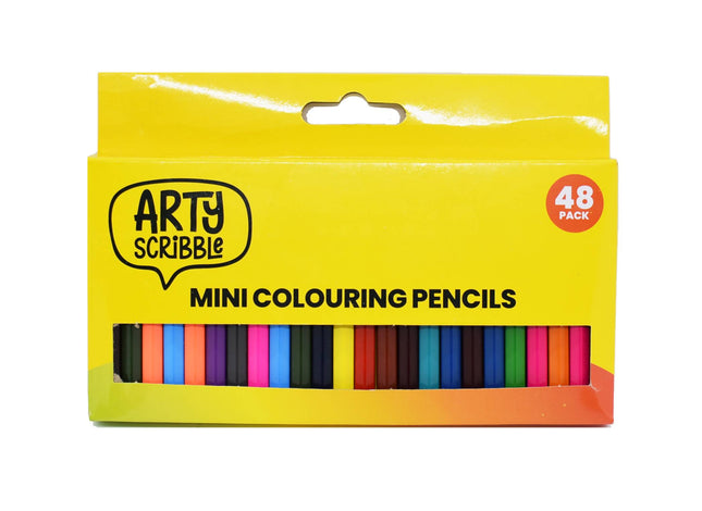 Arty Scribble Mini Colouring Pencils 48pk
