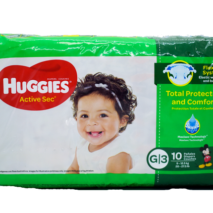 Huggies Active Sec G3 20-27.5lbs 10pk
