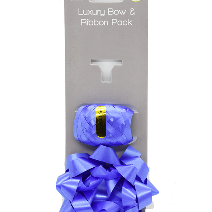 Giftmaker Dark Blue Luxury Bow & Ribbon Pack