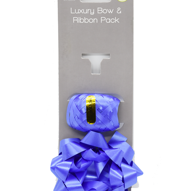 Giftmaker Dark Blue Luxury Bow & Ribbon Pack