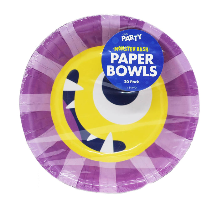 Party Monster Bash Paper Bowls 20 Pack