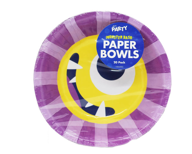 Party Monster Bash Paper Bowls 20 Pack