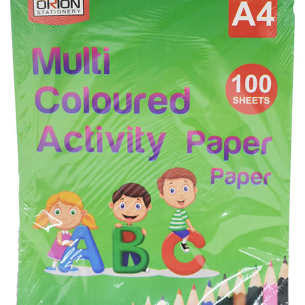 Orion A4 Multi Coloured Activity Paper 100 Sheets