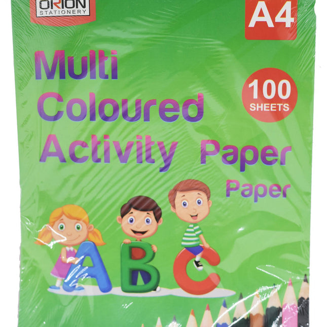 Orion A4 Multi Coloured Activity Paper 100 Sheets