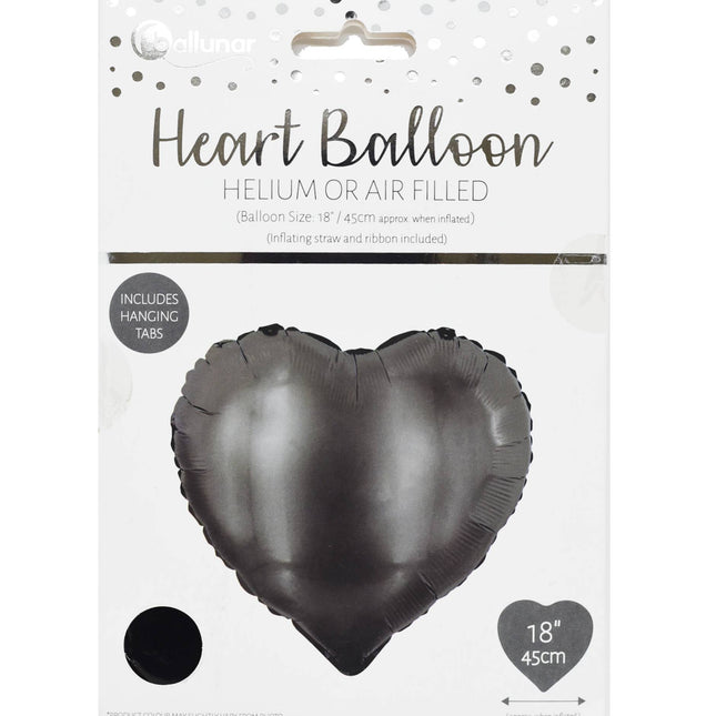 Ballunar Foil Balloon Heart Helium or Air Filled