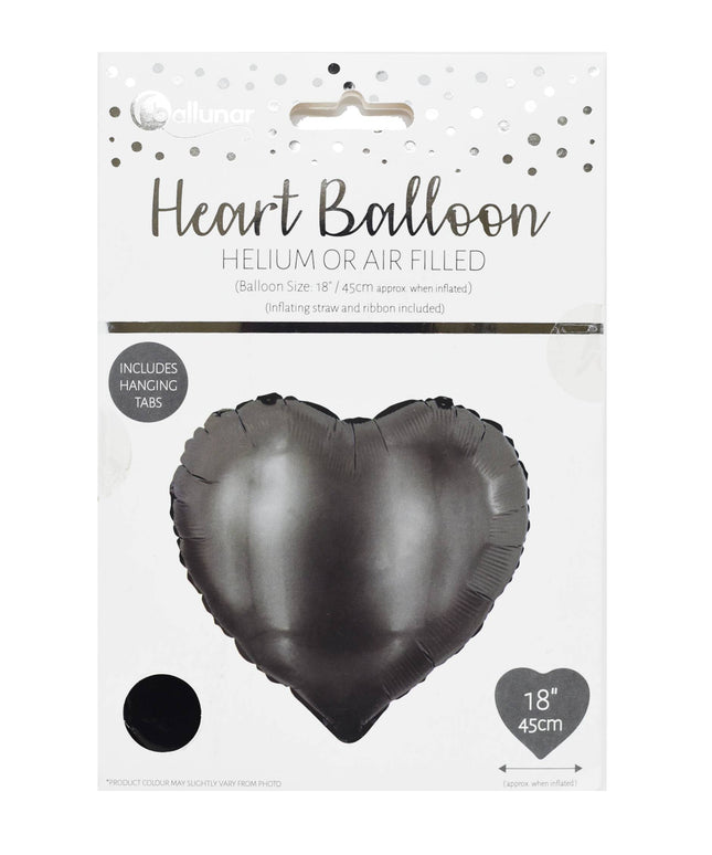Ballunar Foil Balloon Heart Helium or Air Filled