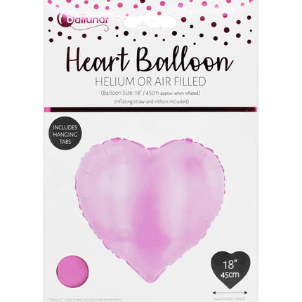 Ballunar Foil Balloon Heart Helium or Air Filled