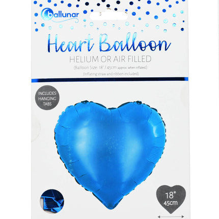 Ballunar Foil Balloon Heart Helium or Air Filled