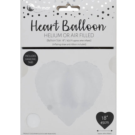 Ballunar Foil Balloon Heart Helium or Air Filled