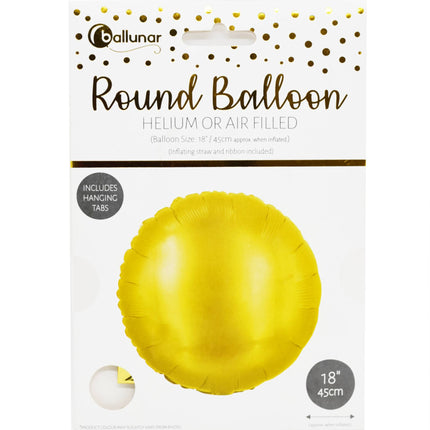 Ballunar Foil Balloon Round Helium or Air Filled