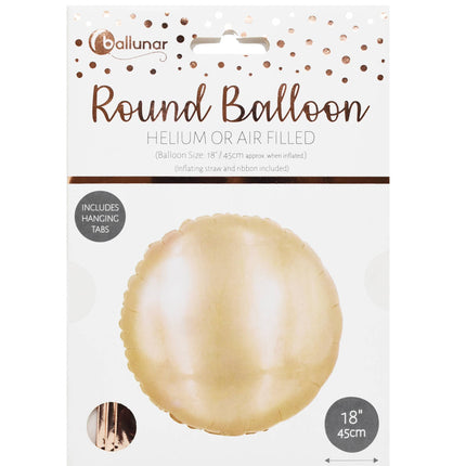 Ballunar Foil Balloon Round Helium or Air Filled