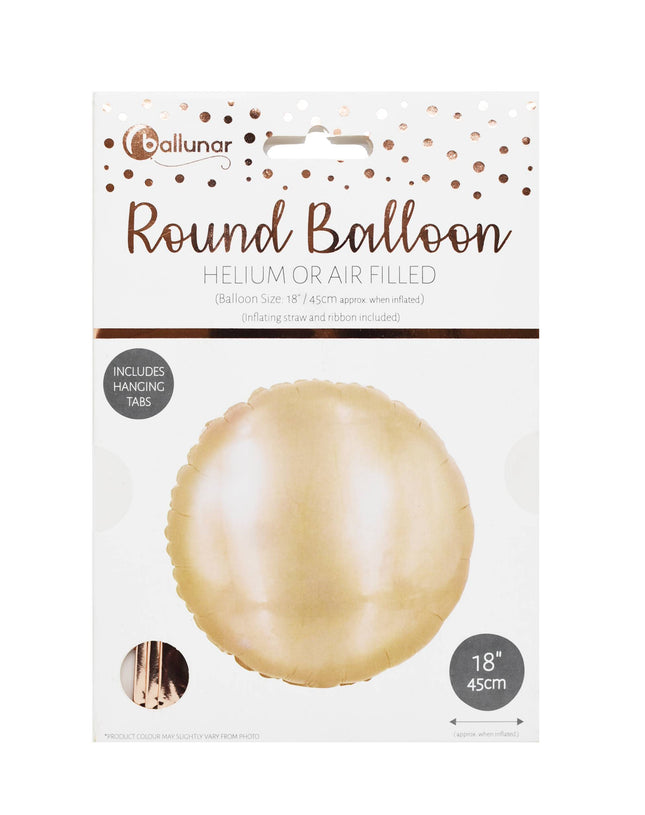 Ballunar Foil Balloon Round Helium or Air Filled