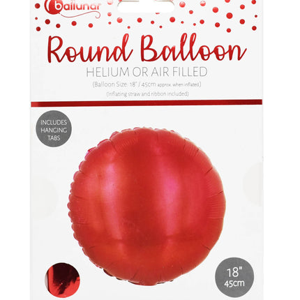 Ballunar Foil Balloon Round Helium or Air Filled