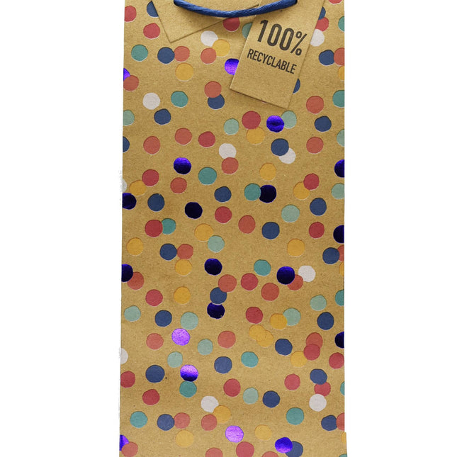 Eurowrap Bottle Gift Bag Sports Kraft