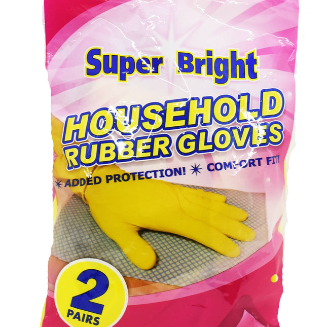 Super Bright Household Gloves Medium 2 pairs