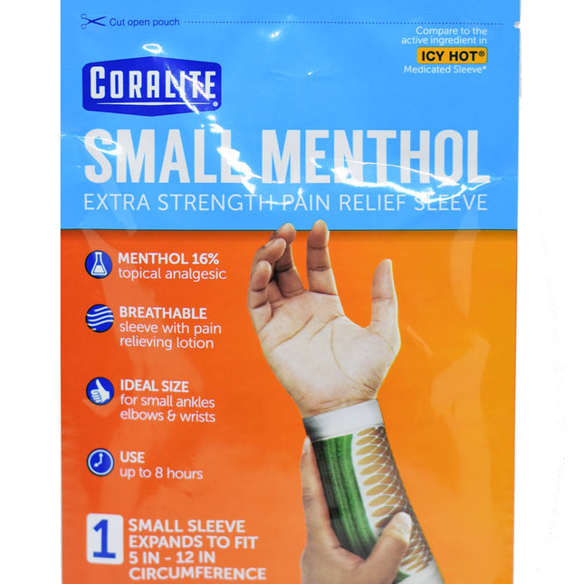 Coralite Menthol Pain Relief Sleeve Wrist Small