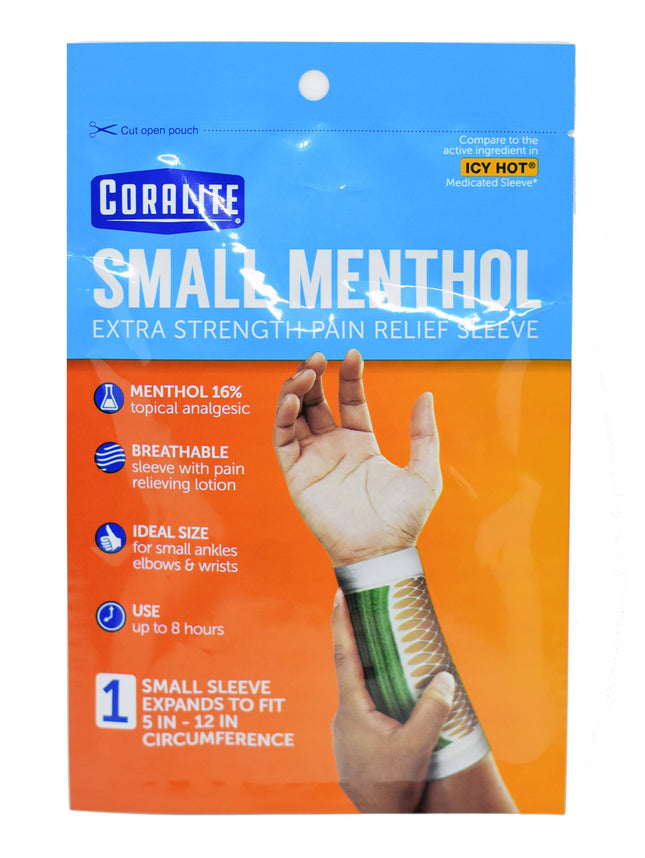 Coralite Menthol Pain Relief Sleeve Wrist Small