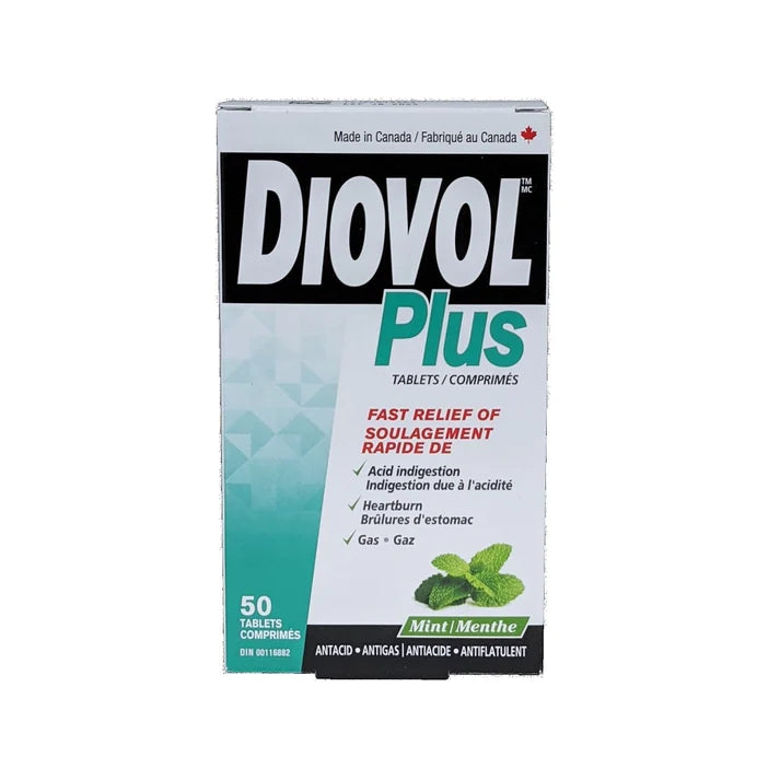 Diovol Plus Fresh Mint Chewable Tablets 50's