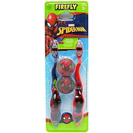 Firefly  Marvel Spider-Man Toothbrush and Caps 2's 3+
