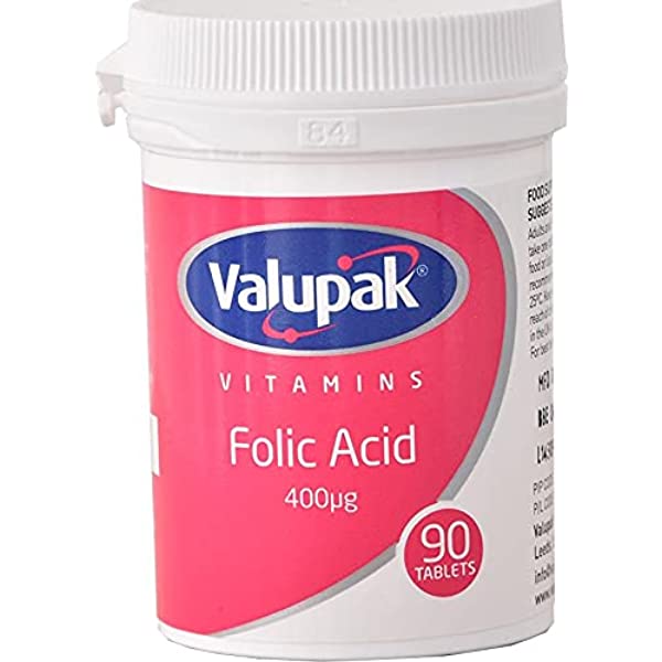 Valupak Folic Acid 90tabs (Vitamins) 400 mcg