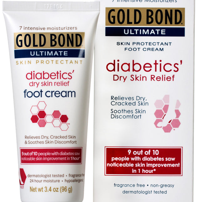 Gold Bond Diabetics' Dry Skin Relief  Foot Cream  3.4oz
