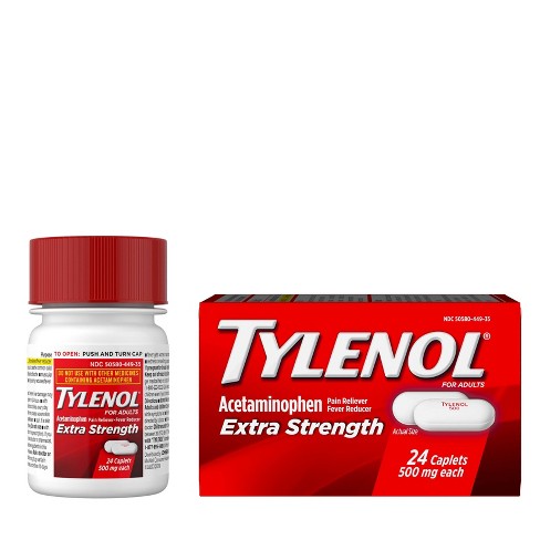 Tylenol Extra Strength 500mg Caplets 24's