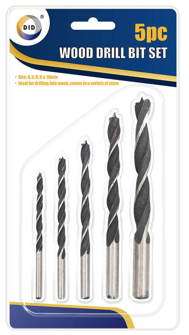 DID Wood Drill Bit Set 5pc