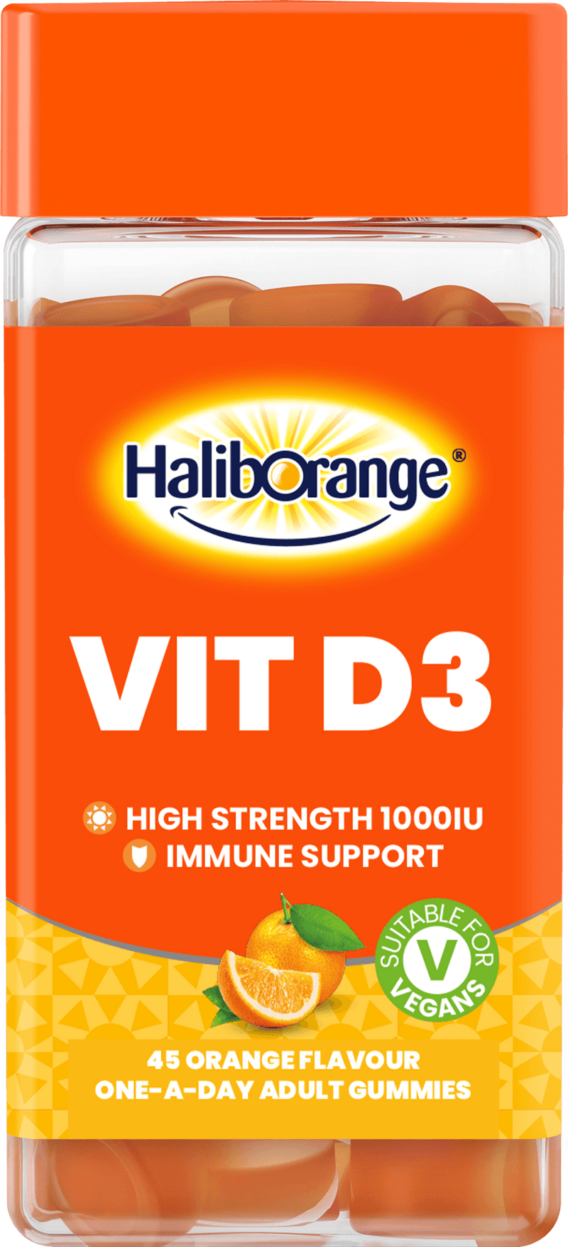 Haliborage Adult Vit D3 Gummies Orange 30's