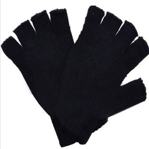 Farley Mills Mens Fingerless Magic Gloves Black