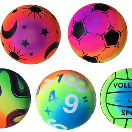Hello Summer Rainbow Ball Print 22cm