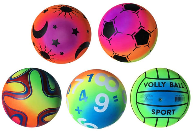 Hello Summer Rainbow Ball Print 22cm