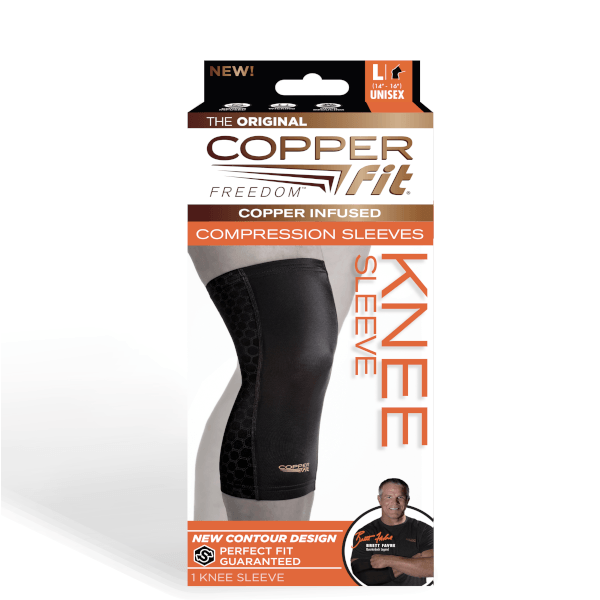 Copper Infused Compression Knee Sleeve M 13"-14"