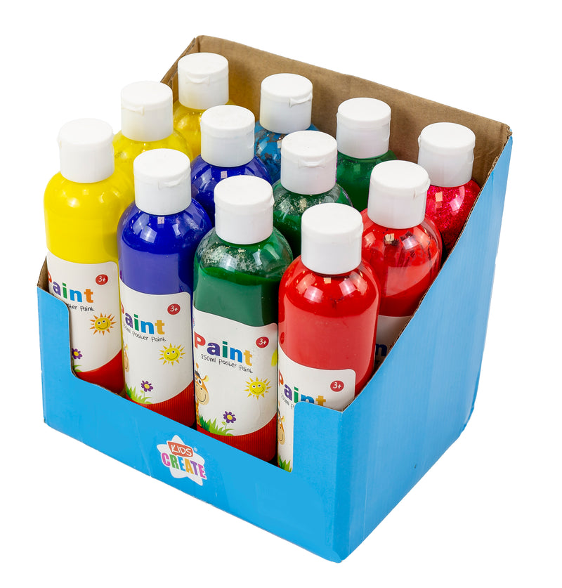 Kids Create Poster Paints  250ml Asst Colours