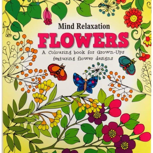 Mind & Relaxation Flowers Colouring Book
