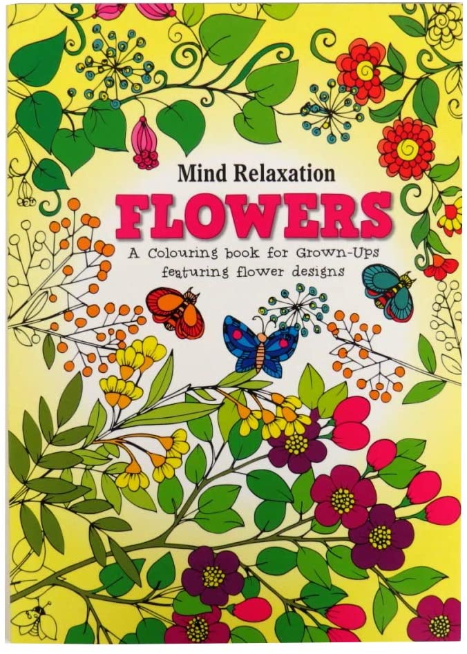 Mind & Relaxation Flowers Colouring Book