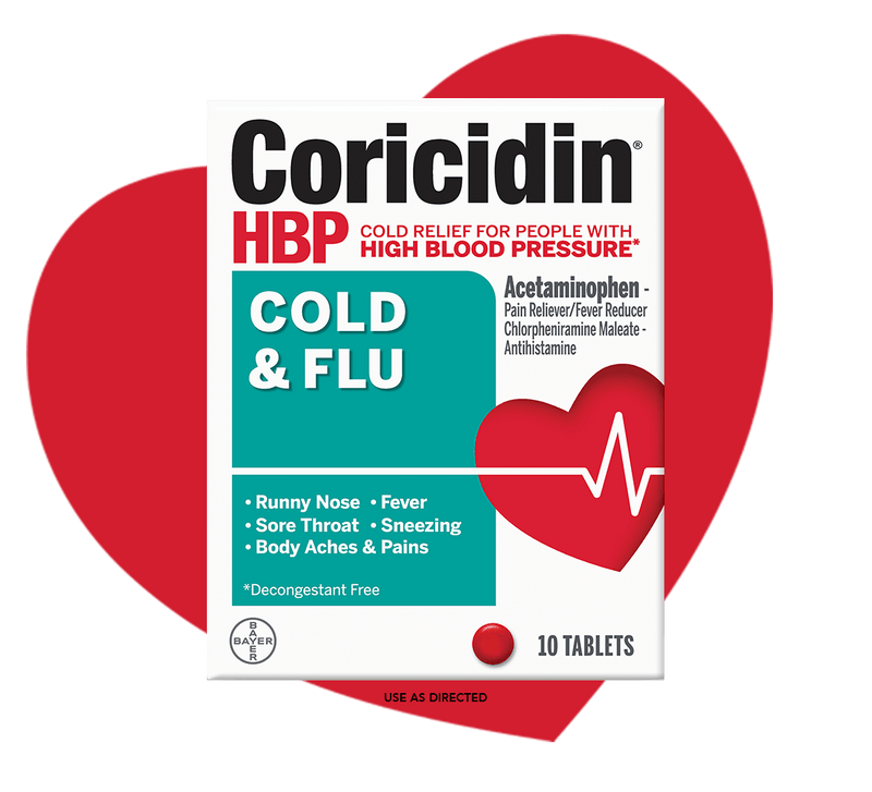 Coricidin HBP Cold & Flu 10 Tabs