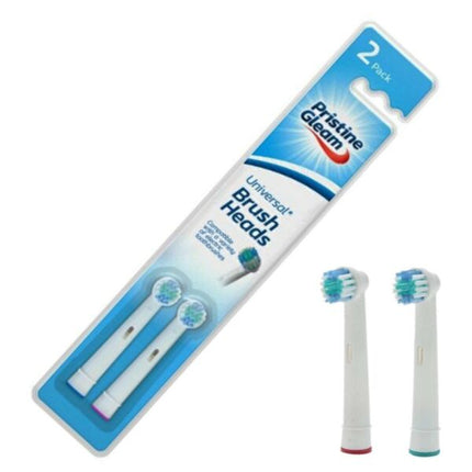 Pristine Gleam Universal Power Toothbrush Heads 2pk
