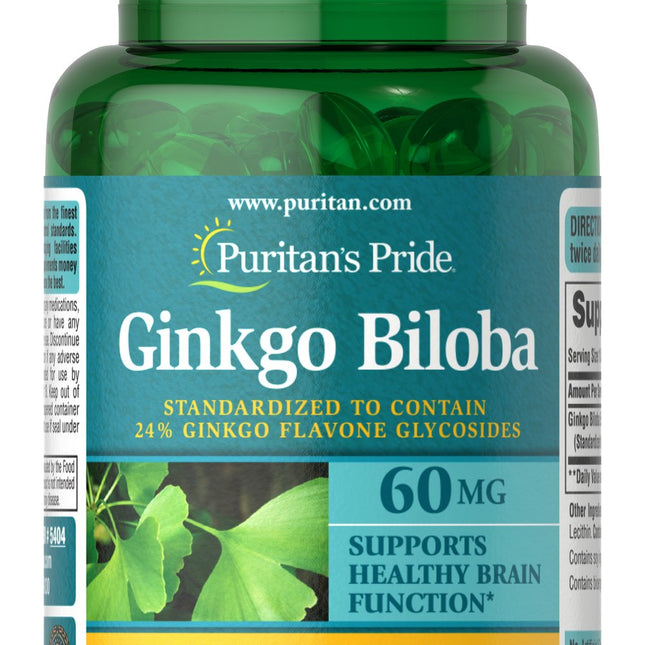 Puritan's Pride Ginkgo Biloba Softgels 60mg 120's
